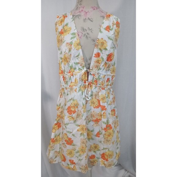FAITHFULL THE BRAND Korita Mini Dress Palermo Floral Print Lined Size 10/XL - Picture 3 of 12